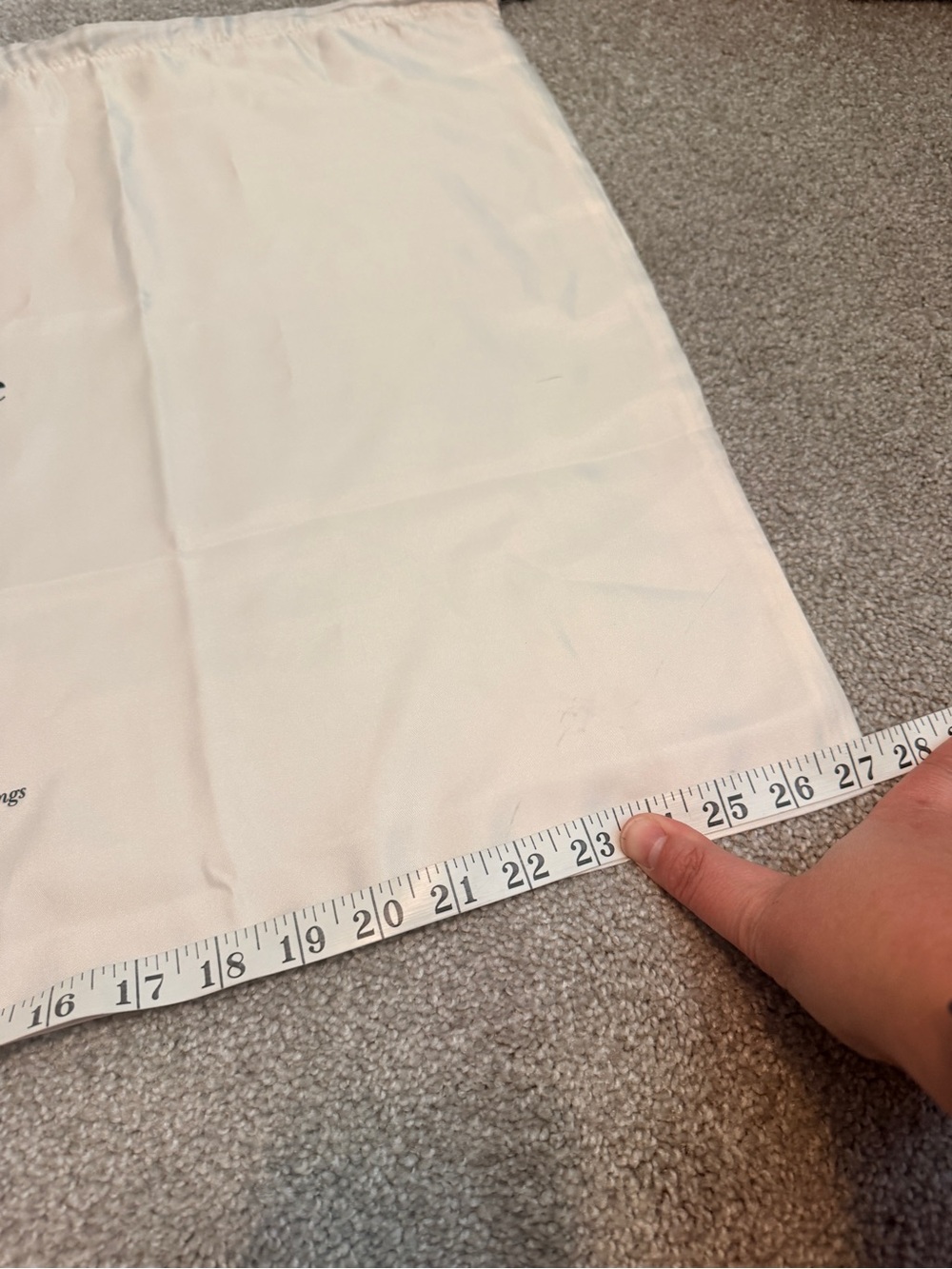 Authentic Kate Spade New York Extra Large Dust Bag Drawstring 24" x 17.5" Cream - Picture 3 of 8